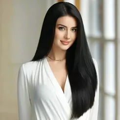 Peruca Lace Wig Fibra Futura 60cm Preto Super Natural Lisa