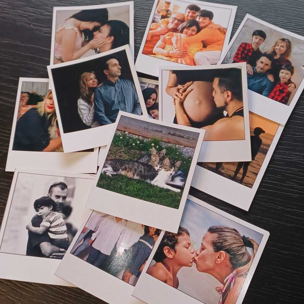 Foto polaroid kit 12 unidades foto imã, adesiva e comum