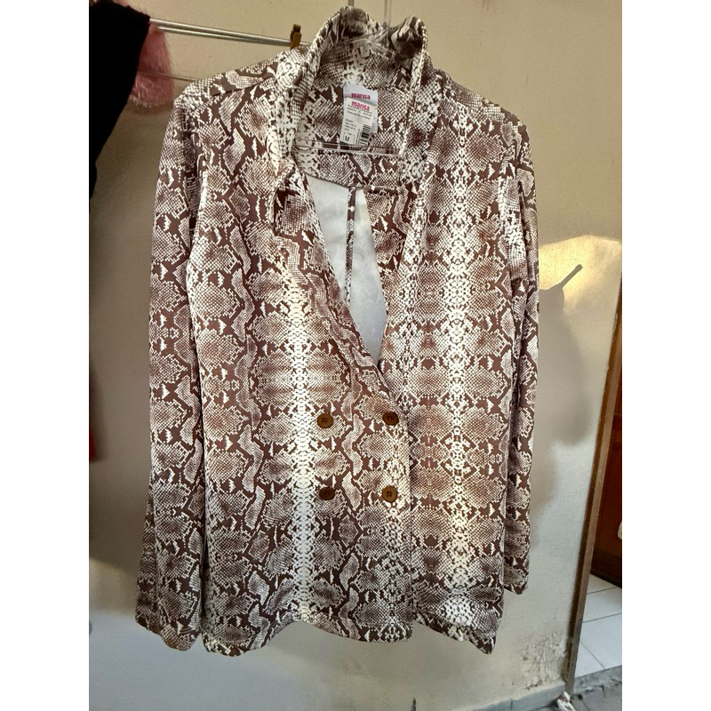 Blazer oversized animal print onça oncinha M terno terninho