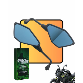 Retrovisor Gvs Kawasaki Z400 Mini Rebaixado Honda Convexo Azul em Oferta na Shopee
