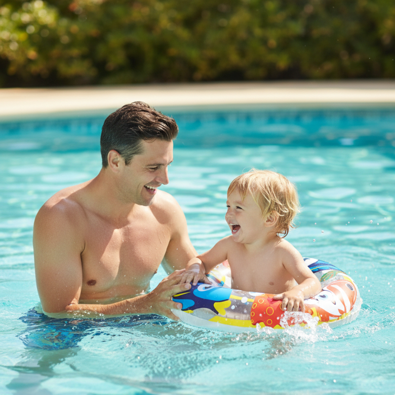 Boia Infantil Redonda Inflavel 50cm PVC Resistente Flutuador Crianca Piscina Praia Menino Menina Verao INMETRO