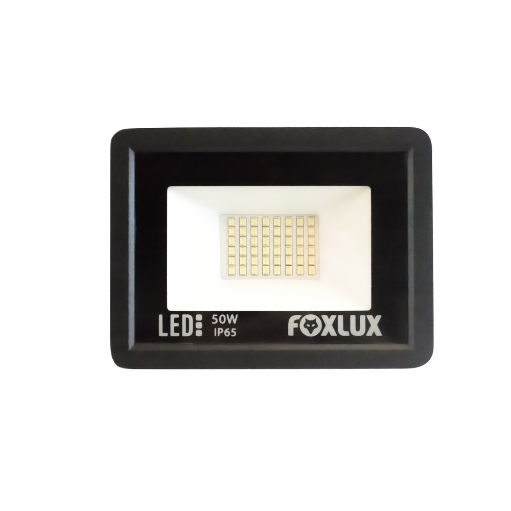 Refletor LED Foxlux 50W 6500K Bivolt IP65 Luz Fria Para Fachadas, Jardins e Pátios em Oferta na Shopee