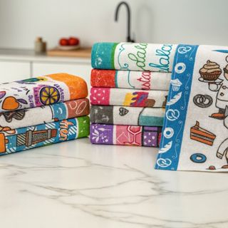 Kit 10 Panos de Prato Atoalhado Grande Super Absorvente 65x40cm 100% Algodão em Oferta na Shopee