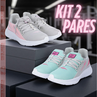 Kit 2 Pares Tênis Feminino Academia Corrida Leve Confortável Esportivo Ideal Para Treinos 38-43 em Oferta na Shopee