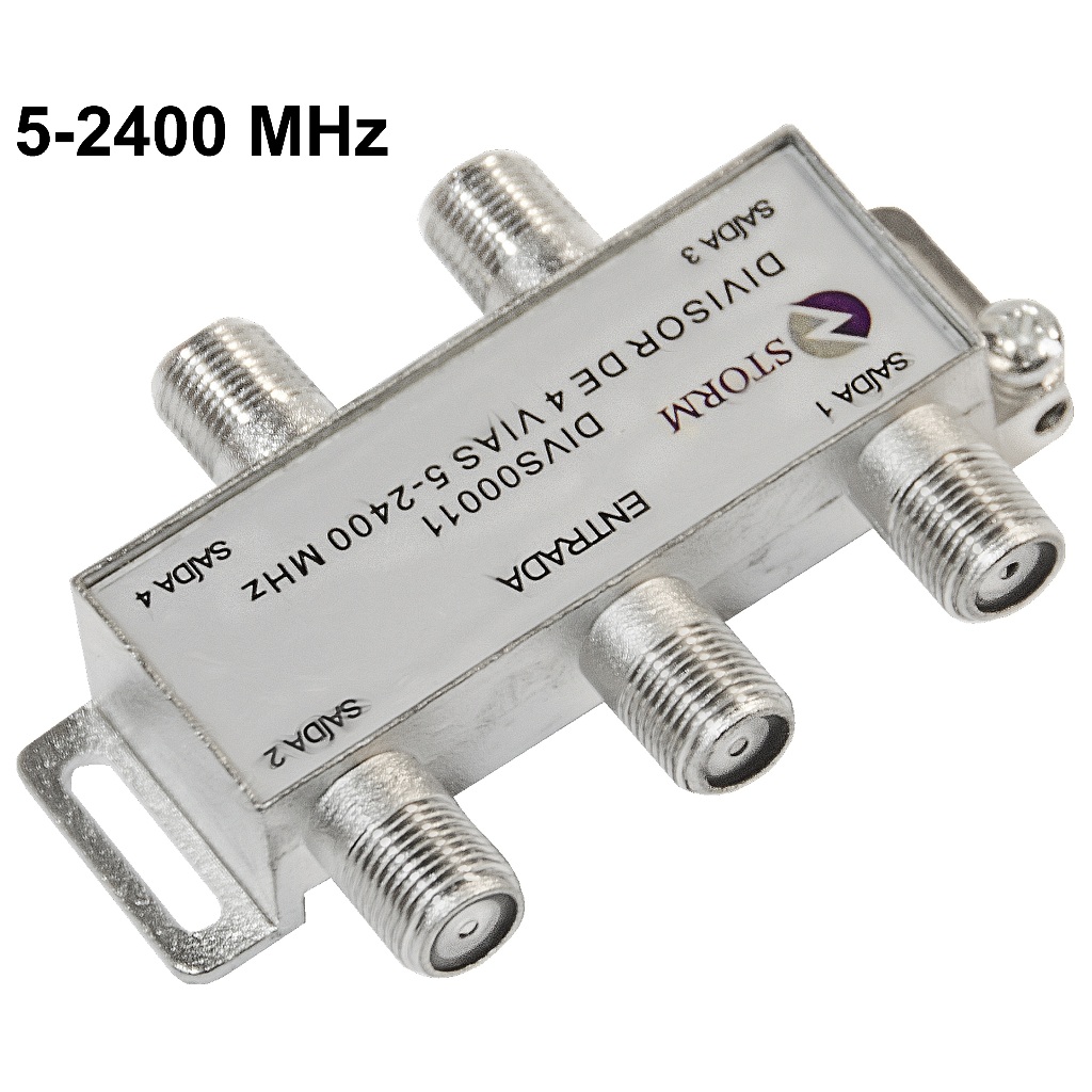 Divisor 1x4 Antena Satélite 4 vias Alta Frequência 5-2400MHz Parabólica