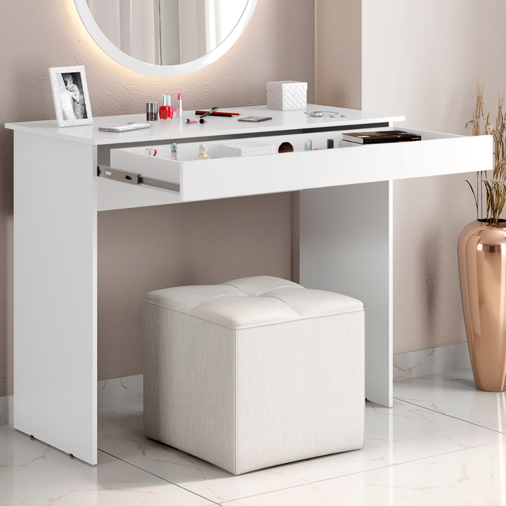Escrivaninha com Gaveta Roma Mesa de escritório estudos ou Penteadeira