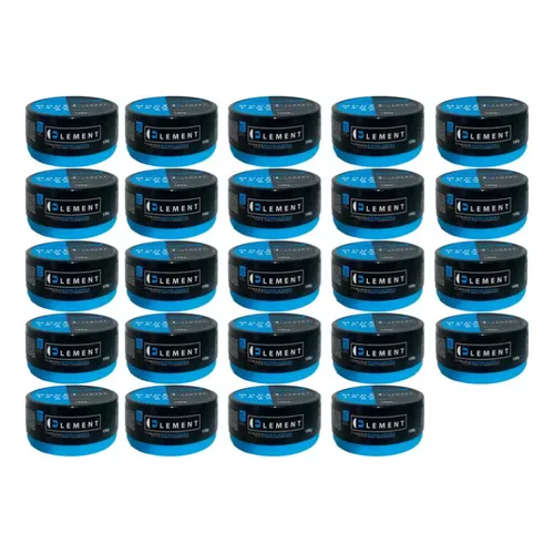 Kit 24 Pomada Modeladora Cabelo Alta Fixação Efeito Molhado Element 150g/80g