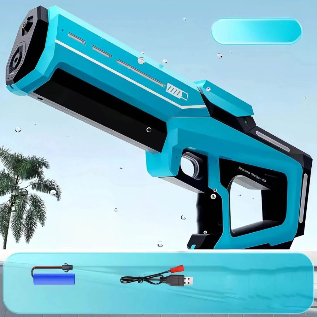 Pistolas de Água Elétricas, Jateadores de Água de Sucção Automática, Azul com BrancoXHL_HOME