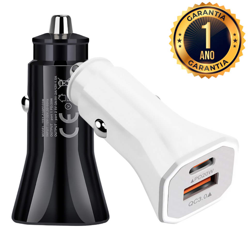 Carregador para Celular Veicular Carro 2 Entradas USB Com Cabo Turbo em Oferta na Shopee
