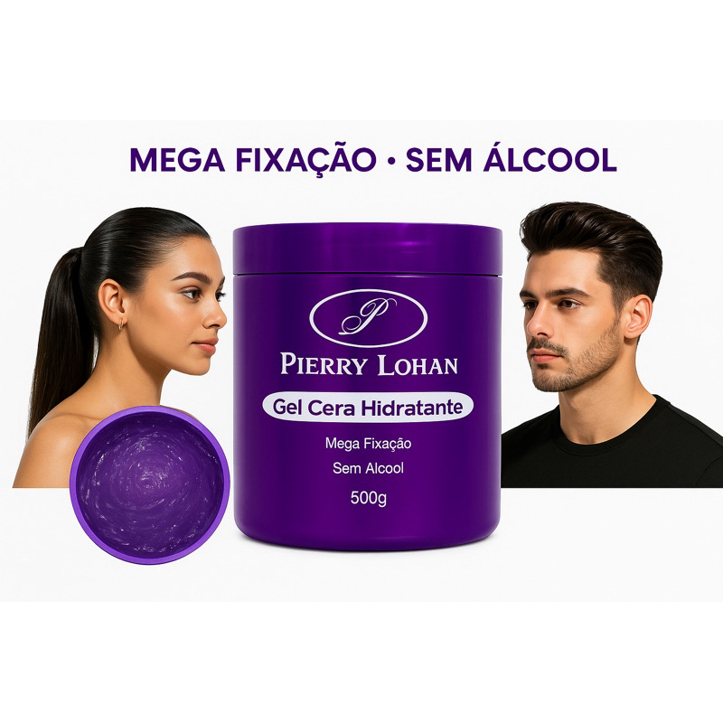 Gel Cera  Pierry Lohan 500g Original Cola Modelador Cachos Baby Hair Trança Grande Para Pentear.