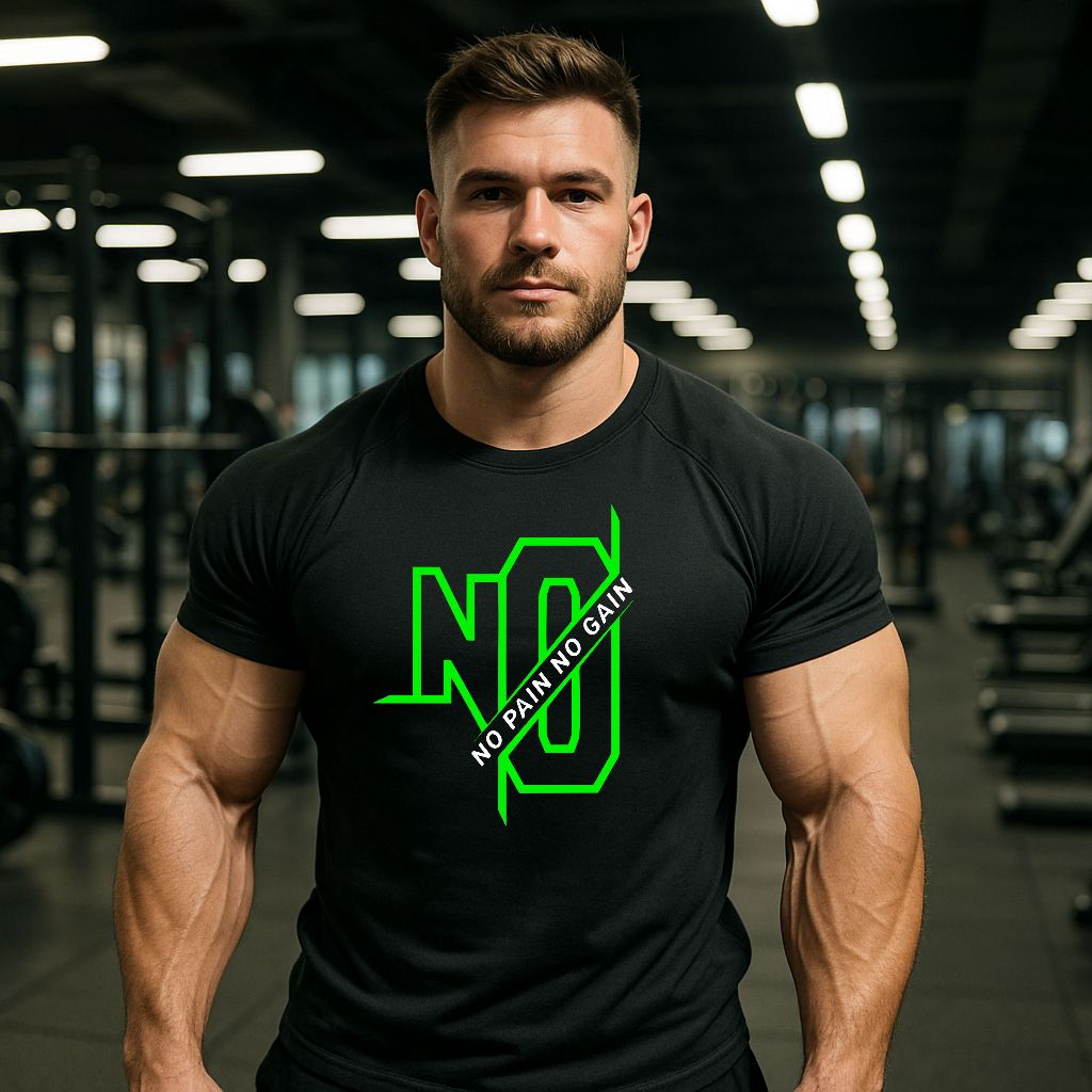 Camisa Dry Fit Esportiva No Pain no Gain - Look Fitness - Para academia, Treino, Crossfit em Oferta na Shopee
