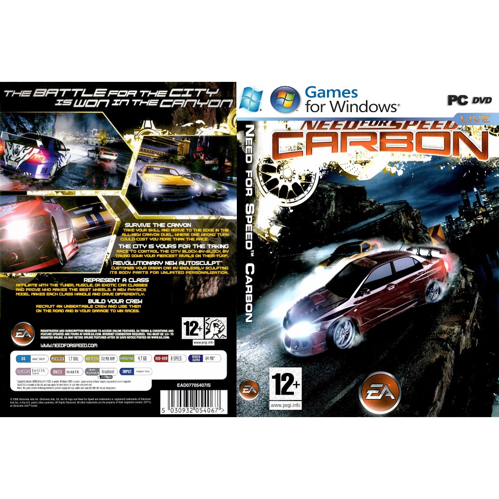 Need for Speed Carbon para Pc ou notebook Pen driver