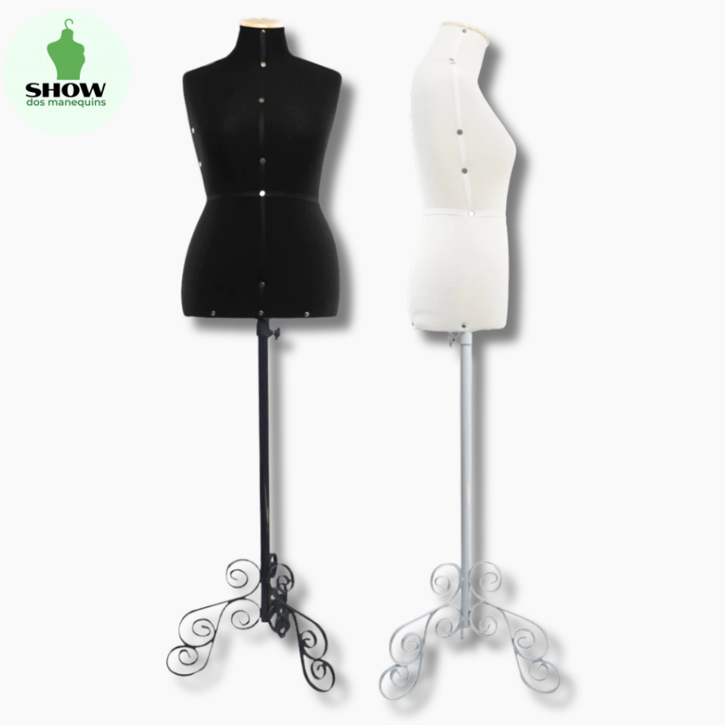 Busto/Manequim Feminino + Base Pedestal Vintage | Expositor para Lojas Ateliês, Corte Costura