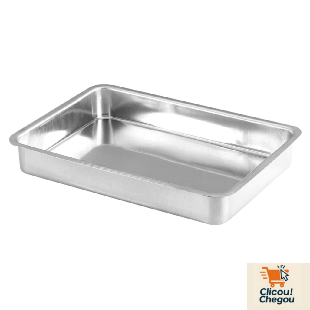 Assadeira Forma Retangular em Alumínio para Bolo Resistente Alta Tamanhos Nº1/Nº2/Nº3/Nº4/Nº5 em Oferta na Shopee