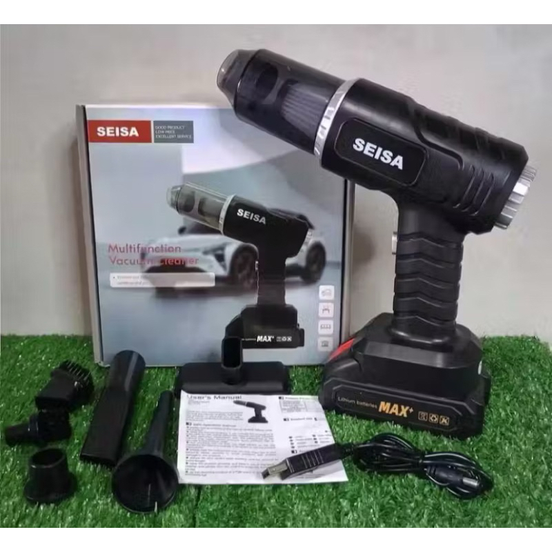Aspirador e Assoprador Portátil SEISA SQ-XC59 – 2 em 1, Recarregável e Multifuncional