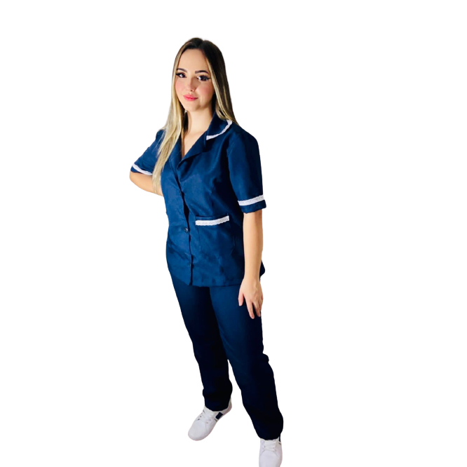 Uniforme de Babá Diarista Empregada Doméstica Cuidadora Limpeza Faxina Folguista Serviços gerais 41