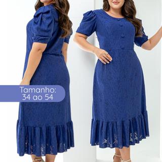 Vestido Midi Lese de malha Festa Plus size Evangélico em Oferta na Shopee