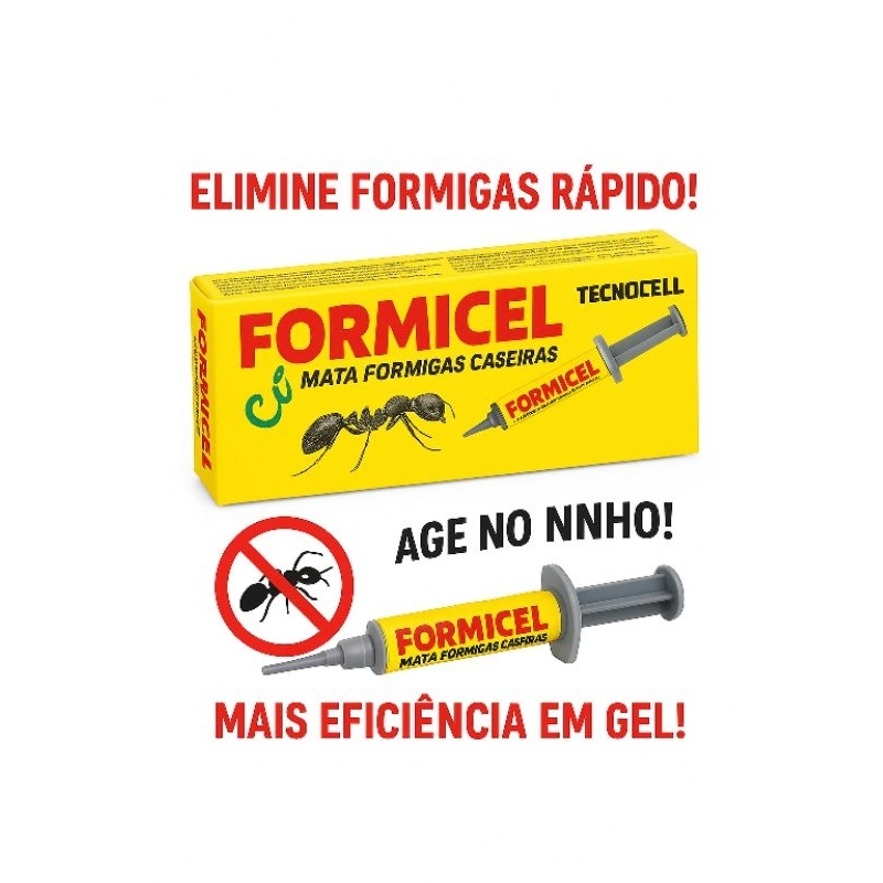 Formicel Gel 10g Mata Formigas Caseiras | Inseticida Eficaz Contra Ninho e Rainha em Oferta na Shopee