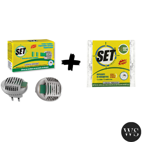 Kit Repelente Aparelho Elétrico Set Inset + 12 Pastilhas em Oferta na Shopee