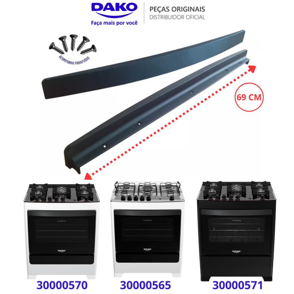 puxador porta forno fogão dako supreme 5 bocas 100% original