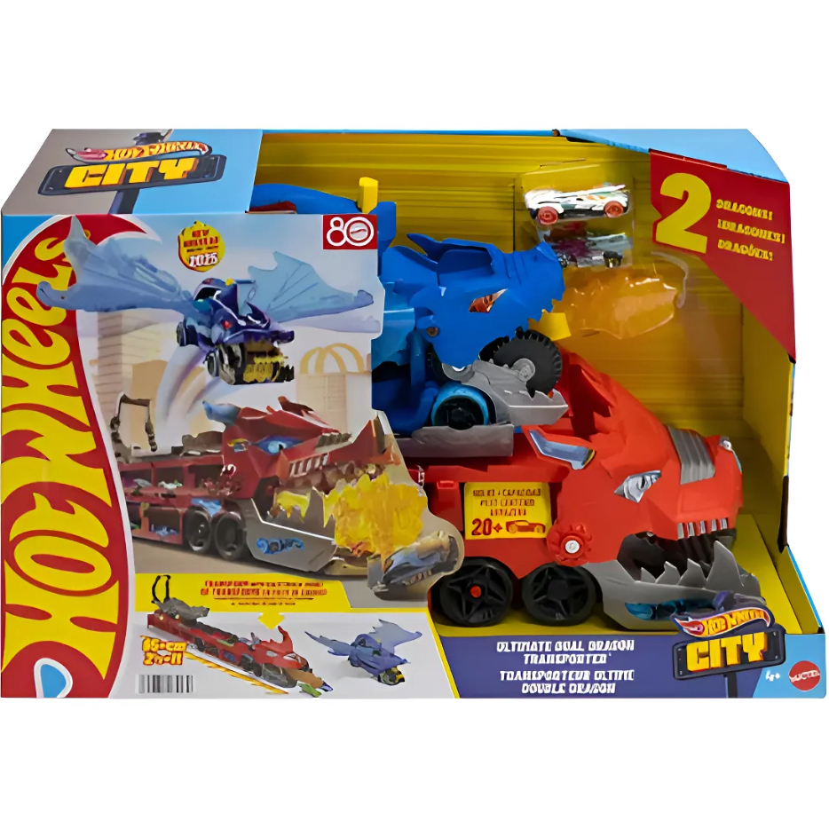 Hot Wheels City Pista Supertrailer De Dragão - Mattel Jbm72 em Oferta na Shopee