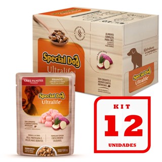 Kit com 12 Sachês Special Dog Cães Filhotes 12x100g Frango em Oferta na Shopee