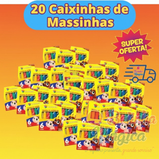 Kit Caixas Massinha de Modelar 6 Cores Diferentes Colorida Lembrancinha Festa Aniversário Criança em Oferta na Shopee