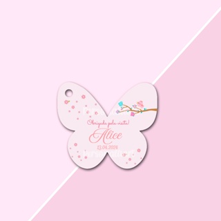 Tags Formato Borboleta Delicada Papel OFFSET 5,3cm x 4,6cm Personalizadas Lembrancinhas, Agradecimentos, Casamento em Oferta na Shopee