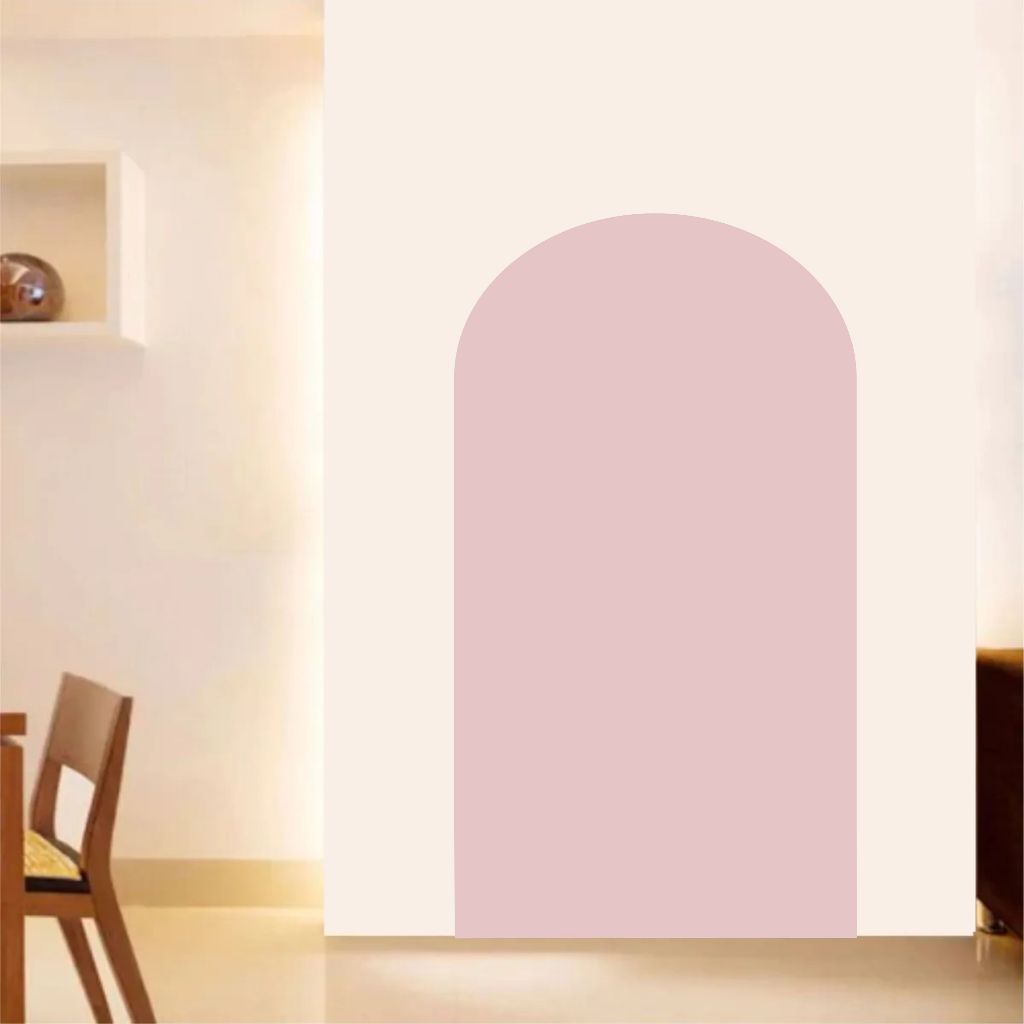 Adesivo Parede Minimalista Geométrico Arco  Rosa ARC9 arco maior 1,25X70cm