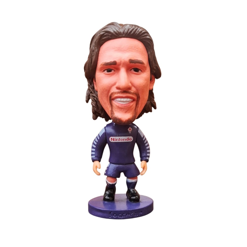 Mini Craque do Gabriel Batistuta Fiorentina Soccerwe Boneco Miniatura Jogador de Futebol