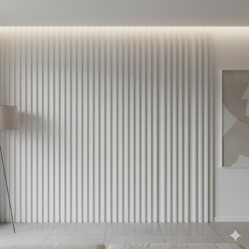 Molde Forma De Ripado Para Sala Quarto 30x50 Fácil Instalação Com Gesso Forma 3d Abs