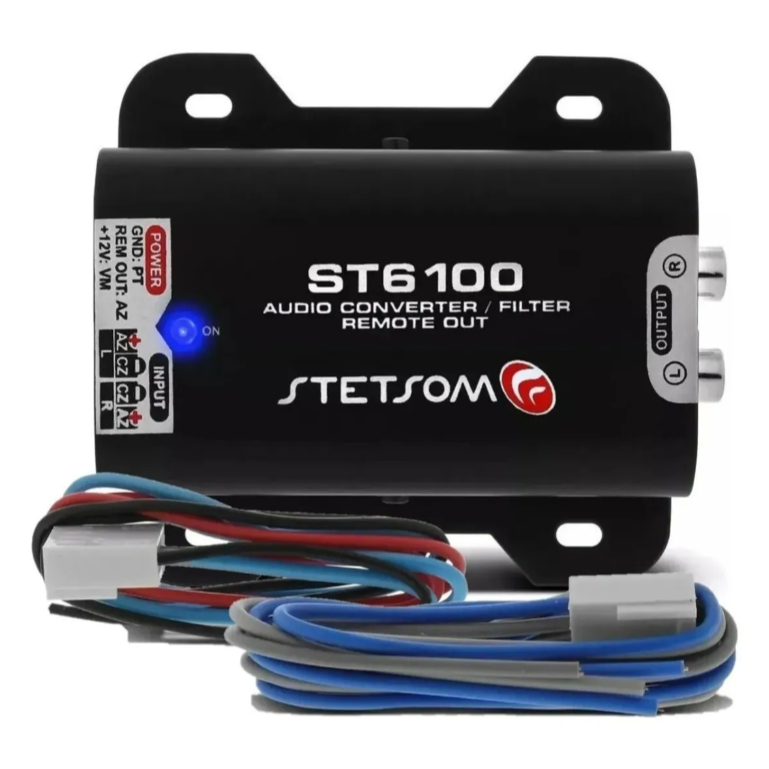 St6100 Stetsom Conversor Rca Com Filtro Anti Ruido Integrado Automotivo