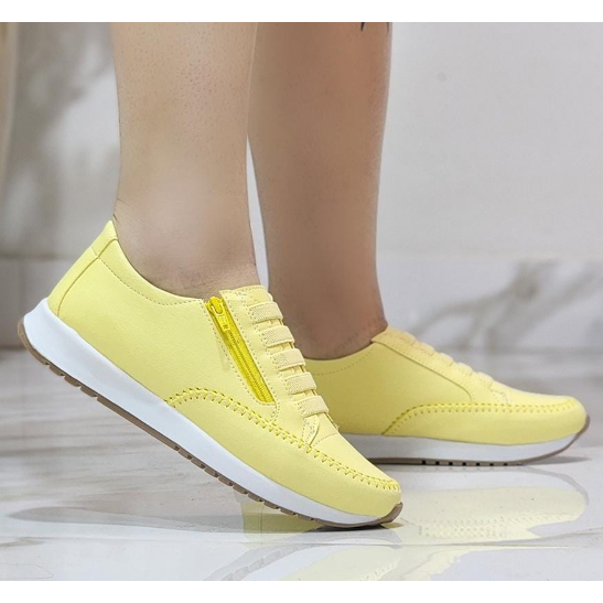 👟🌈MOCATÊNIS COM ELÁSTICO E ZÍPER NO CABEDAL SOLADO EMBORRACHADO SUPER MACIO E CONFORTÁVEL TAMANHOS ESPECIAIS DO 33 AO 42 em Oferta na Shopee