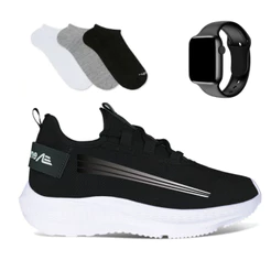 TENIS MASCULINO E FEMININO ACADEMIA CAMINHADA TREINO ADAPTION KIEV COM RELÓGIO DIGITAL E MEIA DO 34 AO 45
