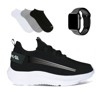 TENIS MASCULINO E FEMININO ACADEMIA CAMINHADA TREINO ADAPTION KIEV COM RELÓGIO DIGITAL E MEIA DO 34 AO 45 em Oferta na Shopee
