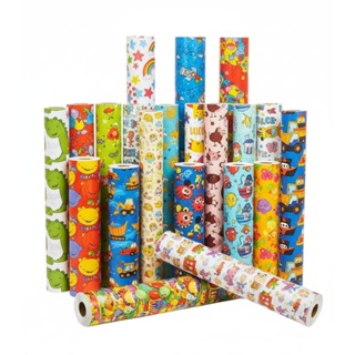 Papel de Presente Infantil Bebê Dia das Crianças Bobina Couchê 40cmx100m em Oferta na Shopee