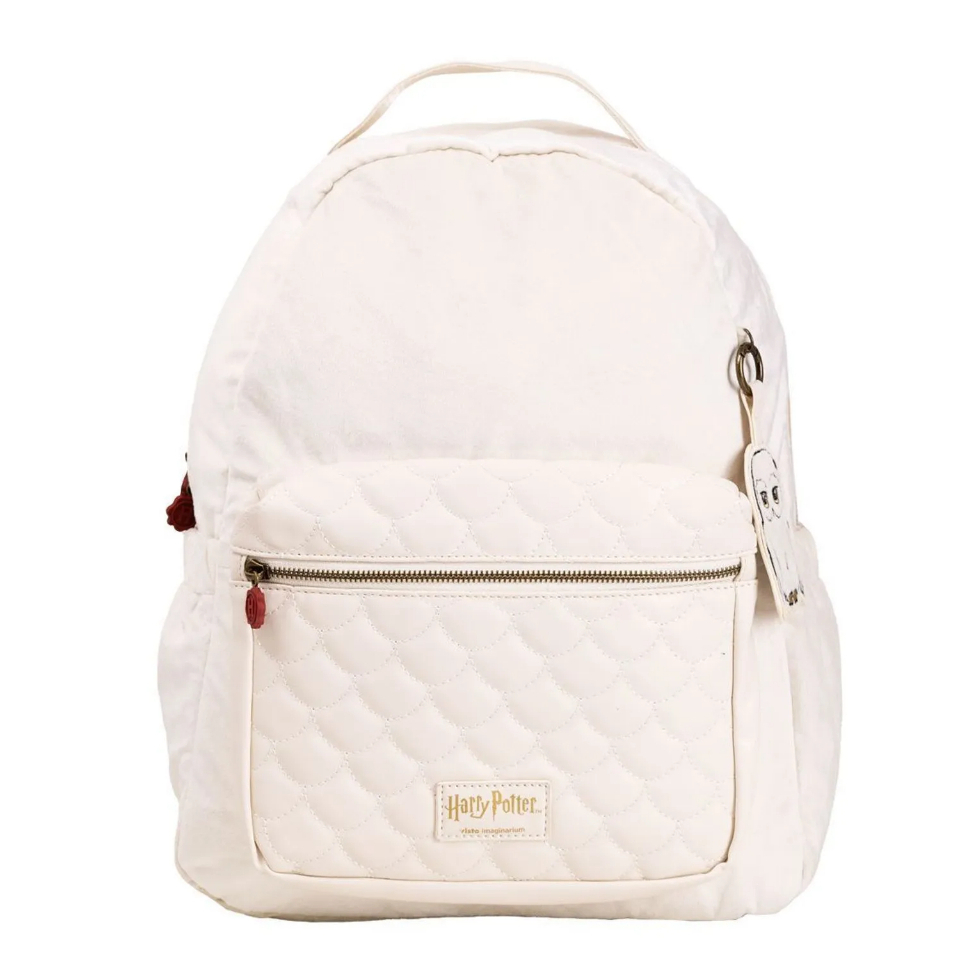 Mochila para Notebook Laptop Veludo Harry Potter Edwiges Branca Imaginarium