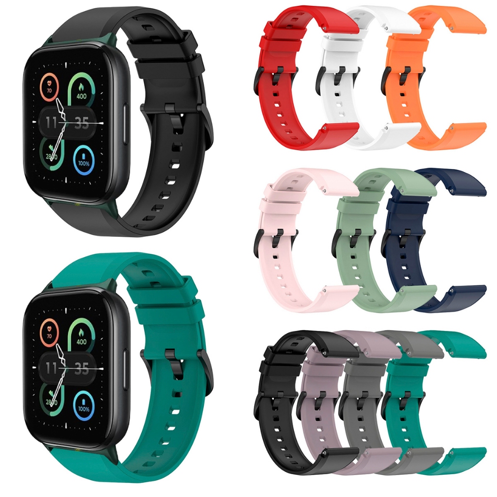 Pulseira De 22mm Compativel Com Smartwatch Moto Watch Fit De Silicone ajustavel