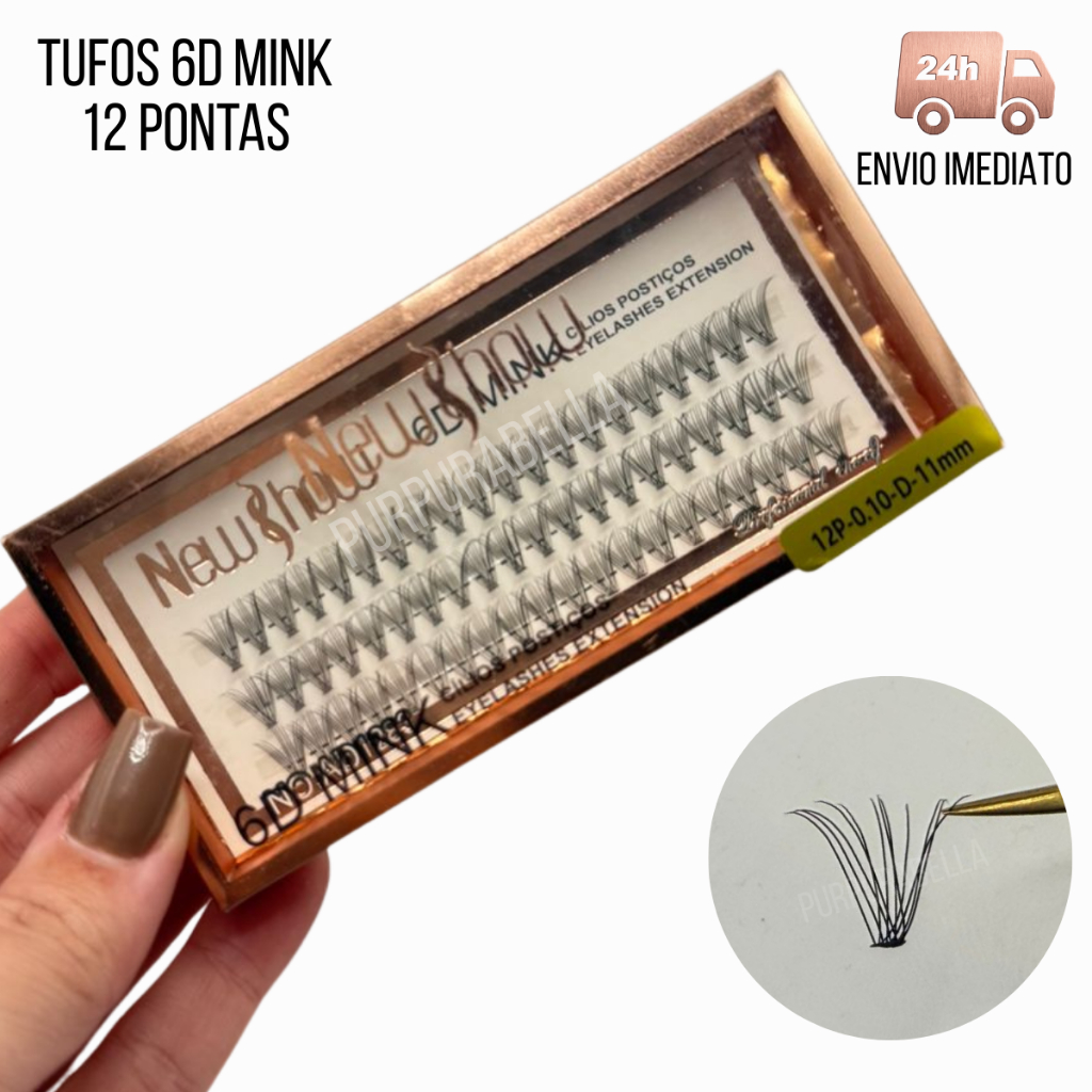 Cilios Tufinho [12P][20P][30P] New Show Mink Sem Nó Tufo Extensão Cílios Postiços DIY Envio Rápido em Oferta na Shopee