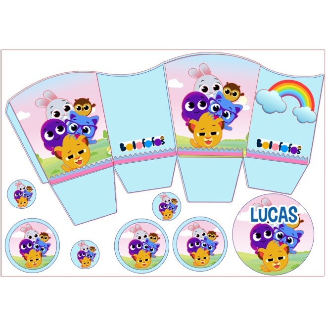 CACHEPOUT - CACHEPO - CENTRO DE MESA ENFEITE PERSONALIZADO BOLOFOFOS - Lembrancinha Aniversário