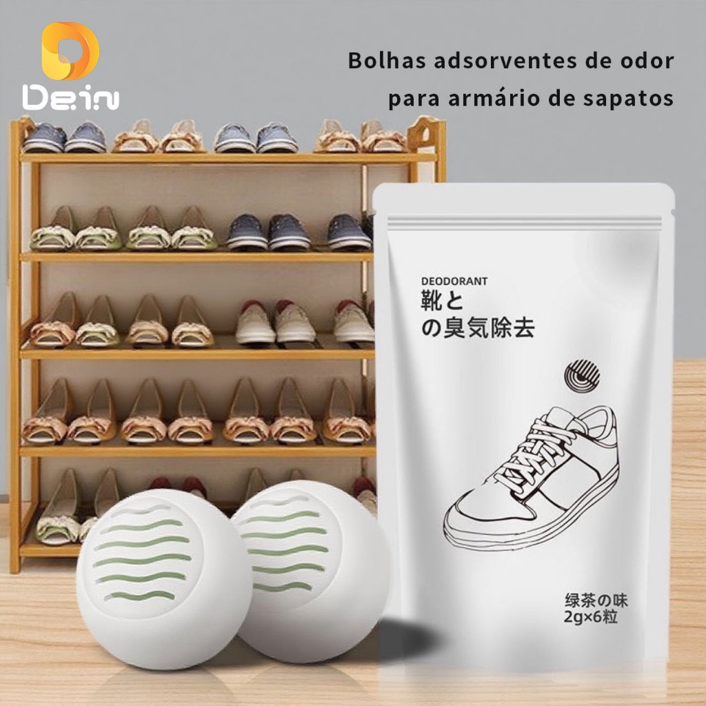 6PCS Bolas Desodorizantes | Cuidado para os Pés & Roupeiro | Frescor Duradouro | Fragrância Bluebell