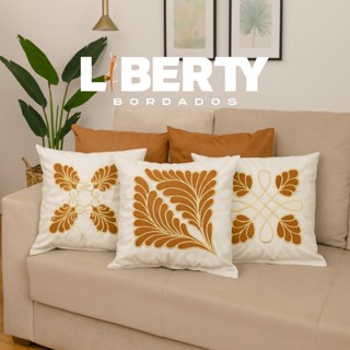 Kit de Capa de Almofada Bordada Suede - Alta Qualidade - Escolha Sua Combinação em Oferta na Shopee