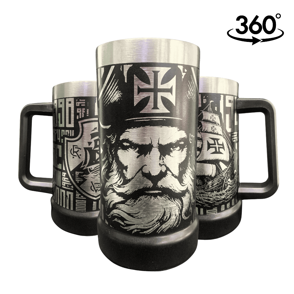 Caneca Térmica 710ml Personalizada a Laser 360° – Vasco da Gama Torcida Organizada Almirante
