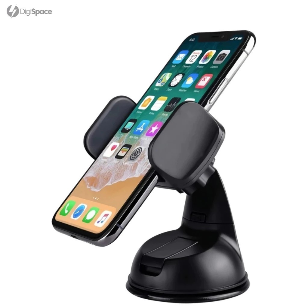 Suporte Veicular Para Celular Trava Ventosa Painel Vidro Ajustável H'maston CJ-10 Ultra Fixação
