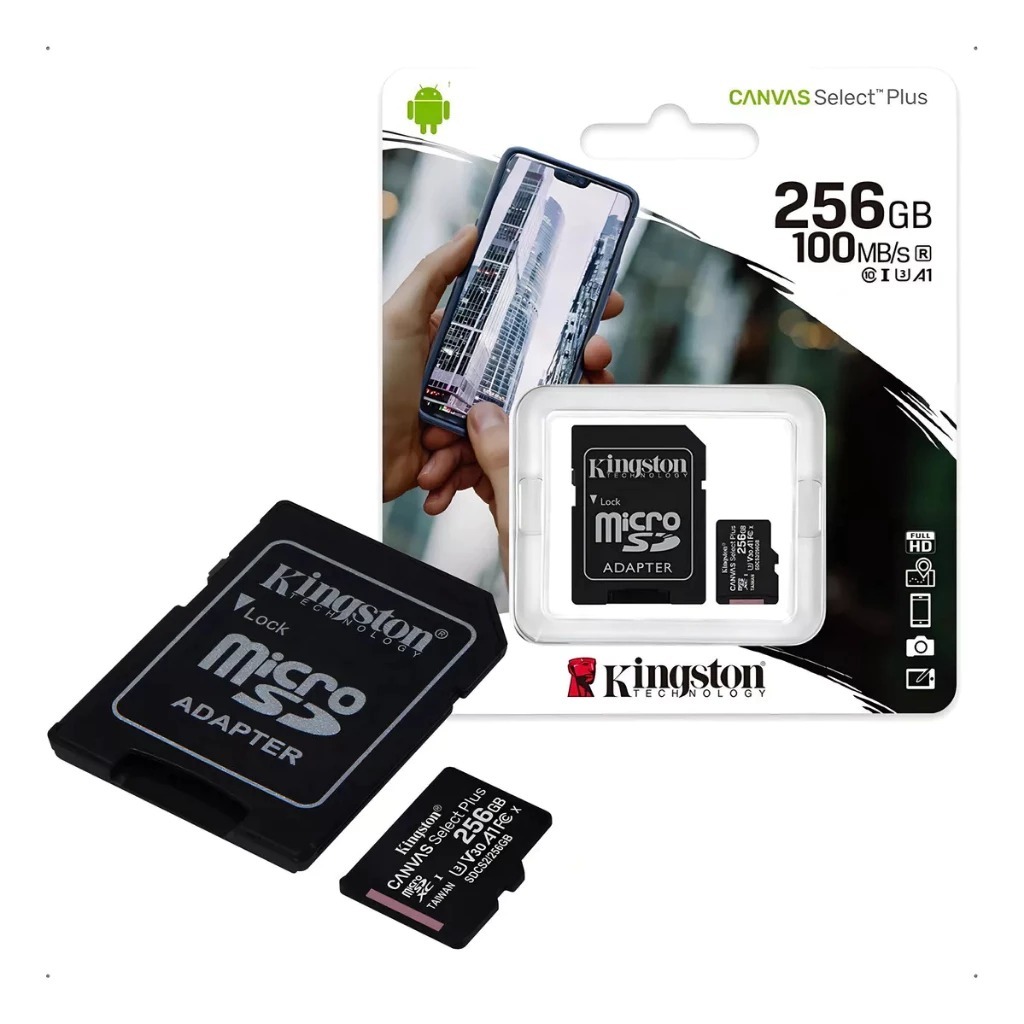Cartao De Memoria Sd Kingston 128 gb 256gb Micro SD + adaptador