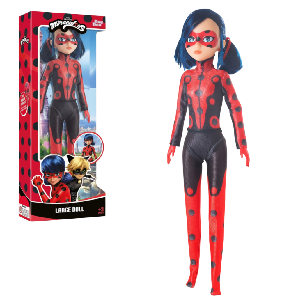 Boneca Ladybug Miraculous Infantil Boneca Grande 52cm NAO Musical Boneca Ladybug