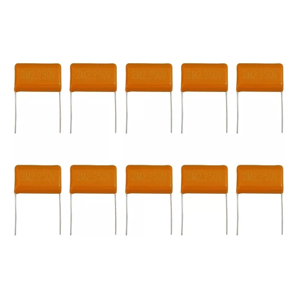 Kit Com 10 Peças Capacitores Para Tweeter 2,2x250v Poliester em Oferta na Shopee