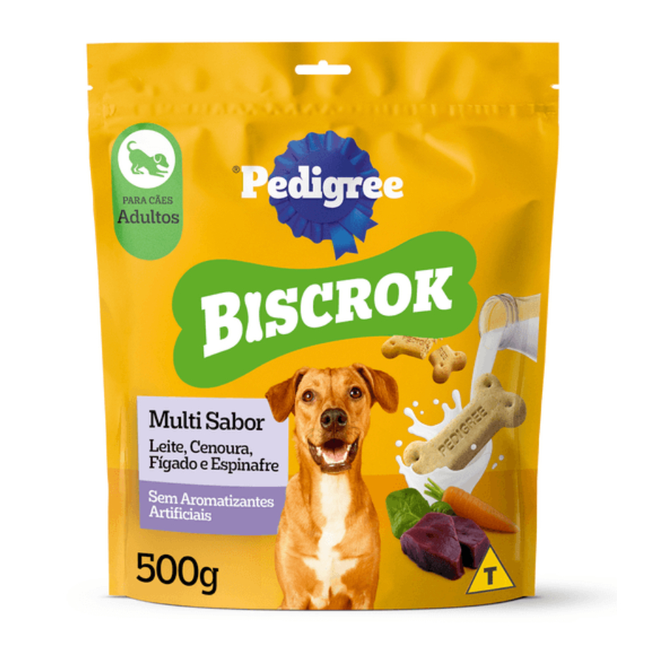 Biscoito Biscrok Para Cães Adultos Multi 500g Pedigree