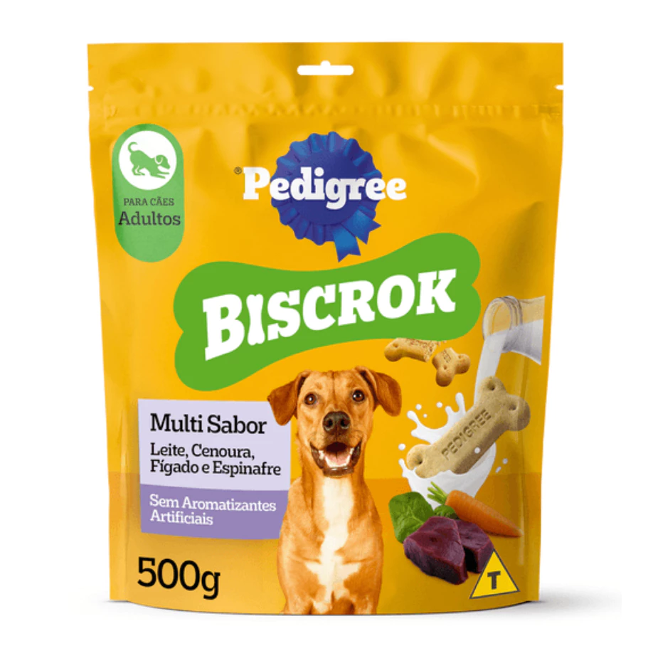 Biscoito Biscrok Para Cães Adultos Multi 500g Pedigree