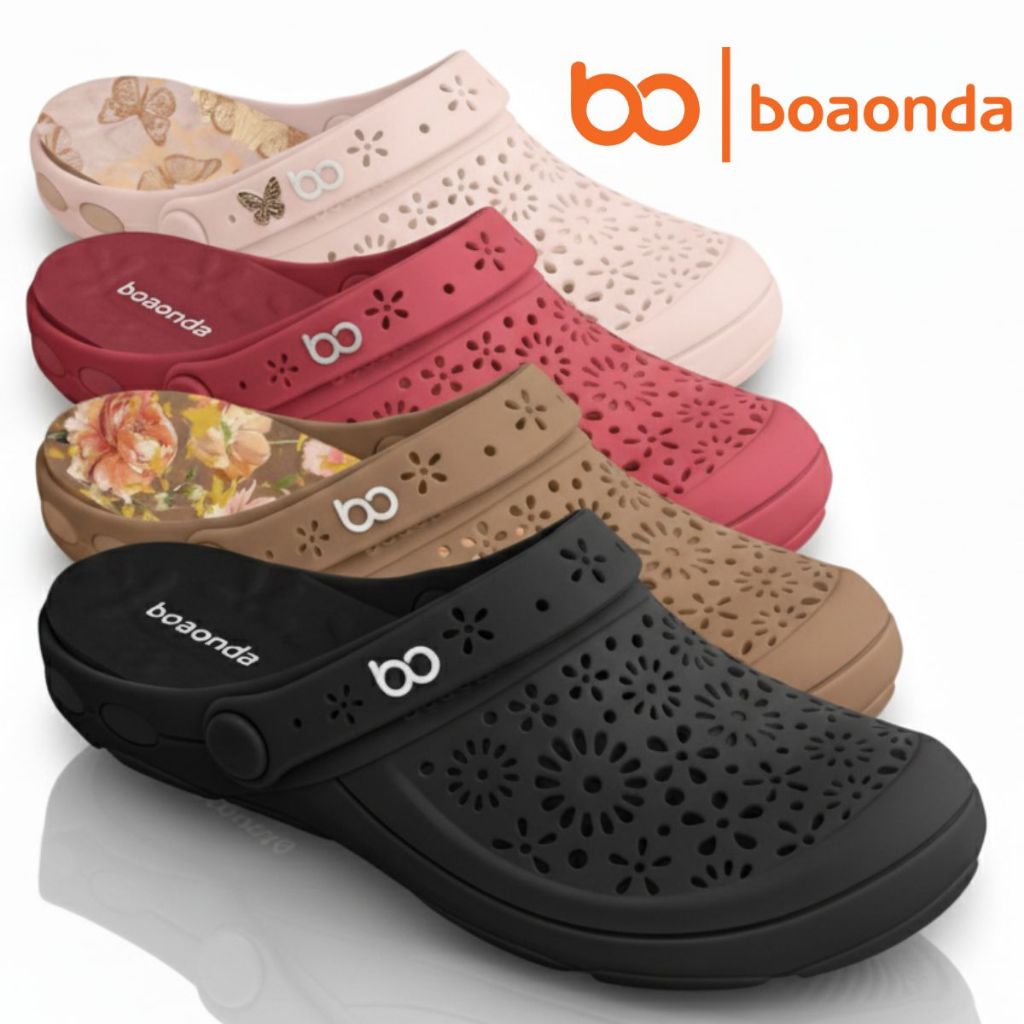 Sandalia Babuche NELLIE BoaOnda Original Feminino Casual Ortopedica Babuche Rasteira Conforto Dia
